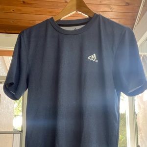 Blue Adidas dry fit running shirt